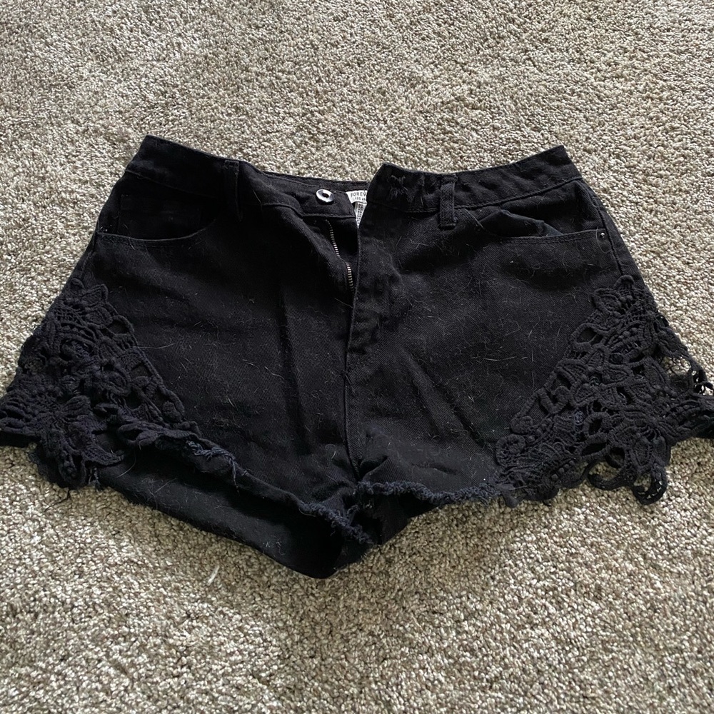 Forever 21 size 30 black high waisted jeans